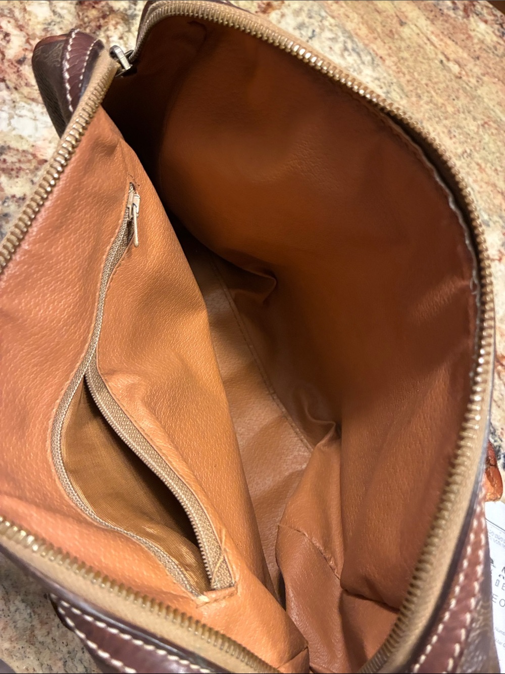 Celine Brown Monogram unisex Duffel with Tan Leather Trim - Picture 8 of 10